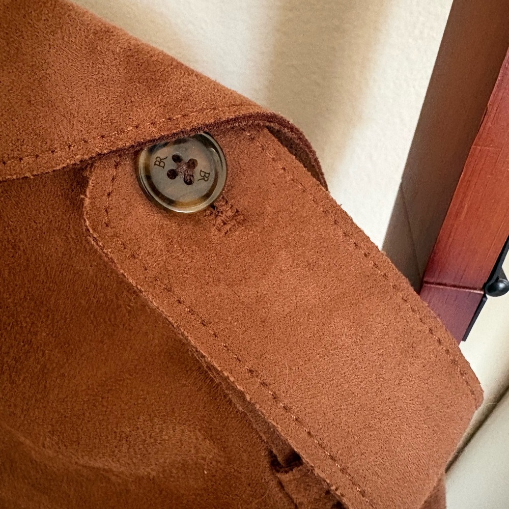 Banana Republic Factory Faux Suede Moto Jacket / M - Picture 5 of 6